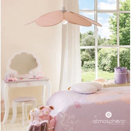Atmosphera - Dječji luster na kabelu PETAL 1xE27/40W/230V Ø 64 cm ružičasta