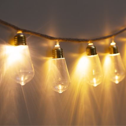 Atmosphera - LED Dekorativni lanac GIRLANDA 10xLED/2xAA 1,65m topla bijela