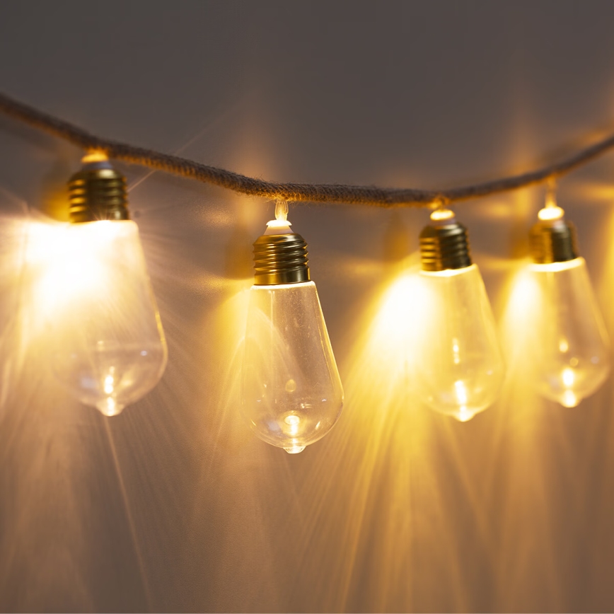 Atmosphera - LED Dekorativni lanac GIRLANDA 10xLED/2xAA 1,65m topla bijela
