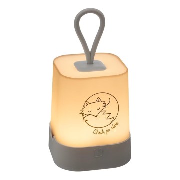 Atmosphera - LED dodirna dječja punjiva noćna svjetiljka RABBIT LED/3,7V 1200 mAh siva
