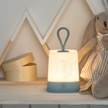 Atmosphera - LED dodirna dječja punjiva noćna svjetiljka RABBIT LED/3,7V 1200 mAh siva
