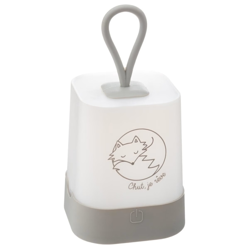 Atmosphera - LED dodirna dječja punjiva noćna svjetiljka RABBIT LED/3,7V 1200 mAh siva
