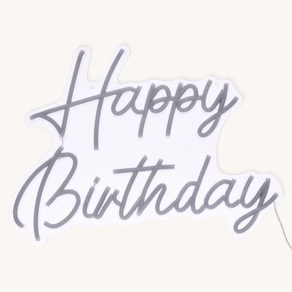 Atmosphera - LED neonska zidna dekoracija HAPPY BIRTHDAY LED/5V