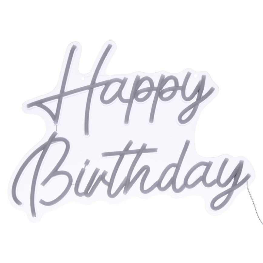 Atmosphera - LED neonska zidna dekoracija HAPPY BIRTHDAY LED/5V