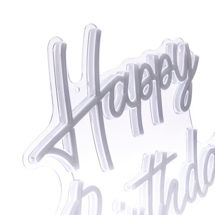 Atmosphera - LED neonska zidna dekoracija HAPPY BIRTHDAY LED/5V