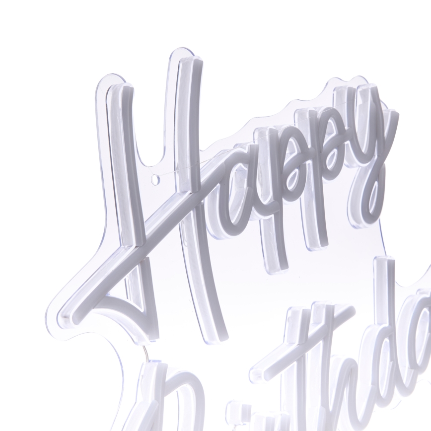 Atmosphera - LED neonska zidna dekoracija HAPPY BIRTHDAY LED/5V