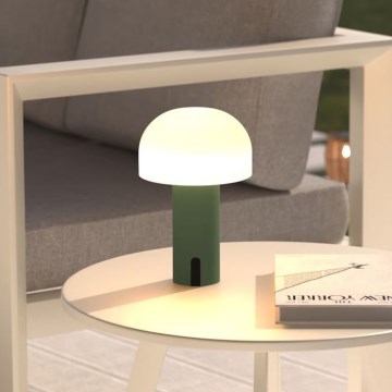 Atmosphera - LED Punjiva vanjska dodirna stolna lampa JANY LED/3,7V 22 cm 2200 mAh IP44 zelena