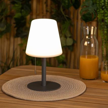 Atmosphera - LED RGBW Punjiva vanjska stolna lampa ZACK LED/3,7V 1200 mAh IP44 crna