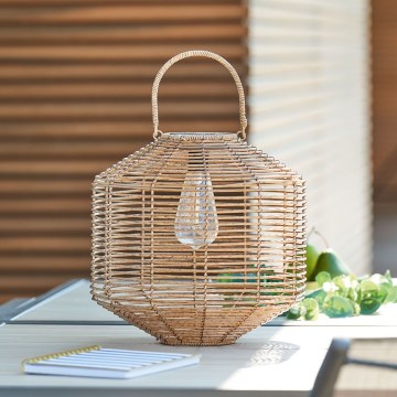 Atmosphera - LED Solarna lampa CUBA LED/1,2V IP44 ratan