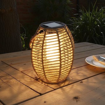 Atmosphera - LED solarna lanterna GINA LED/1,2V 800 mAh IP44 juta