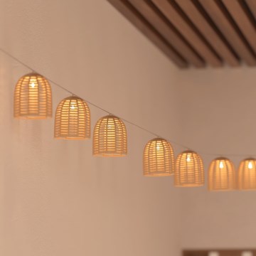 Atmosphera - LED Solarni dekorativni lanac AIA 10xLED 3,35m IP44 topla bijela