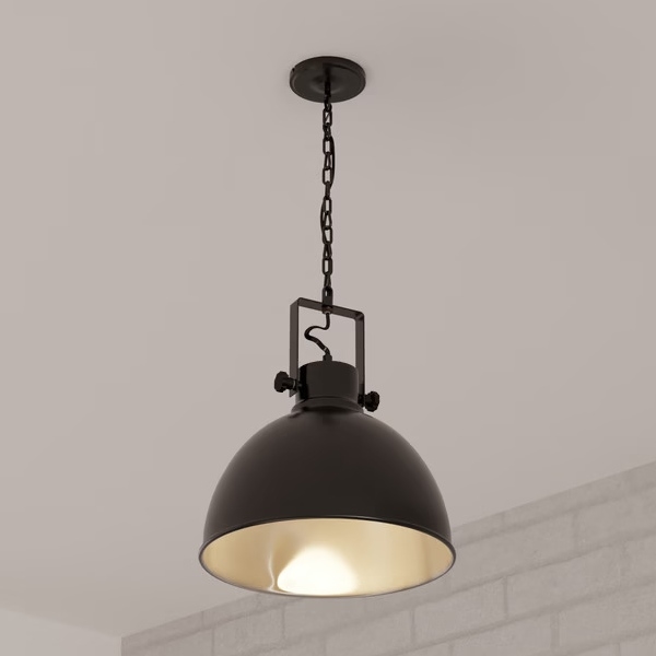 Atmosphera - Luster na lancu BASALT 1xE27/25W/230V crna