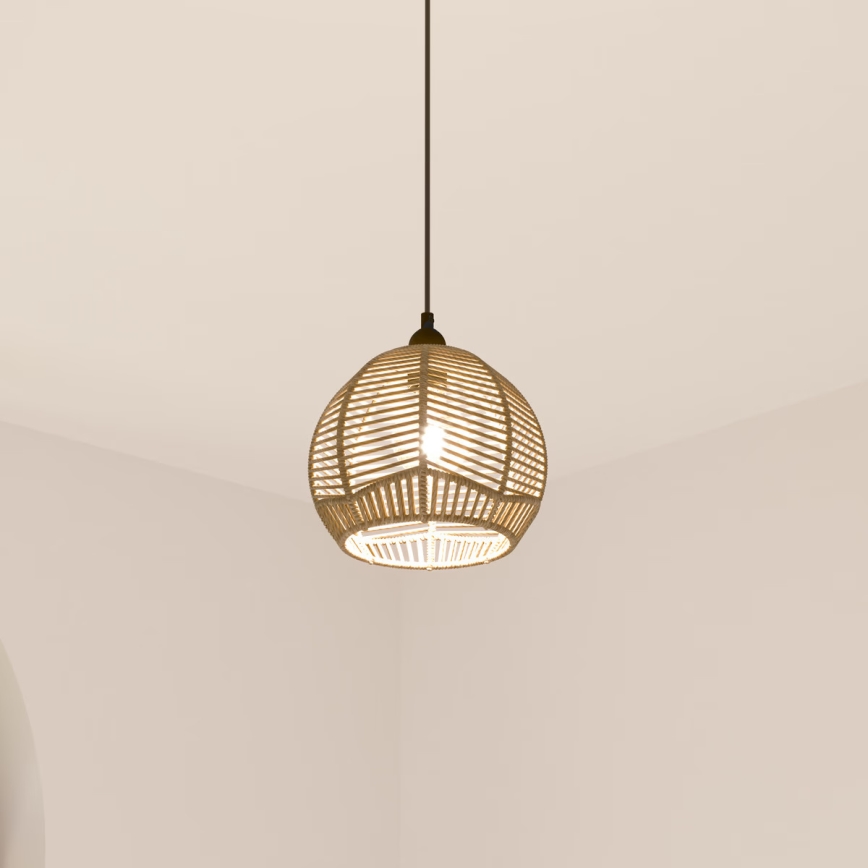 Atmosphera - Luster na sajli CAREN 1xE27/40W/230V juta