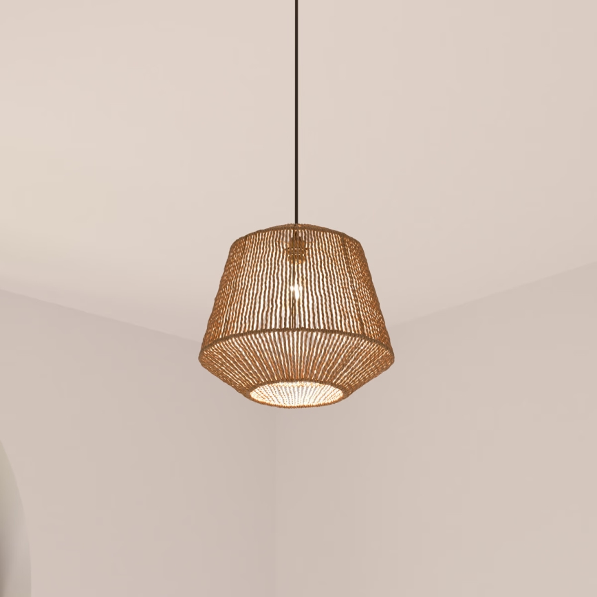 Atmosphera - Luster na sajli JILY 1xE27/40W/230V juta bež