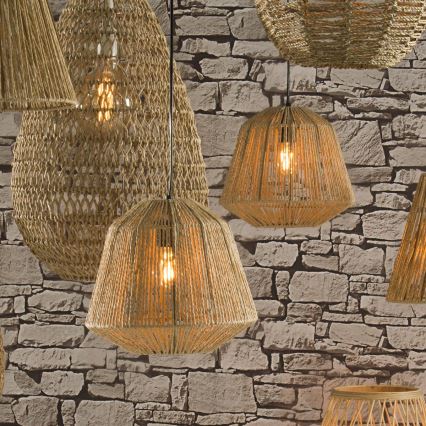 Atmosphera - Luster na sajli JILY 1xE27/40W/230V juta bež