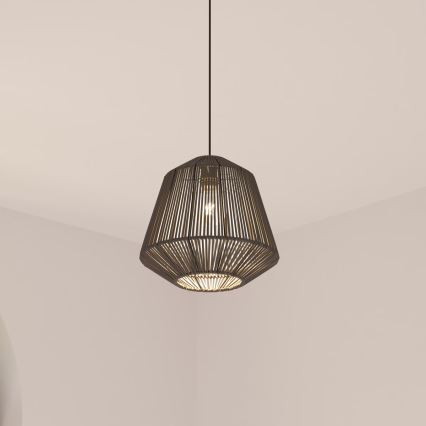 Atmosphera - Luster na sajli JILY 1xE27/40W/230V juta crna