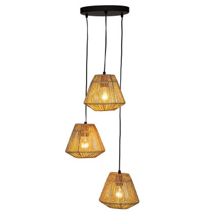 Atmosphera - Luster na sajli JILY 3xE27/40W/230V juta