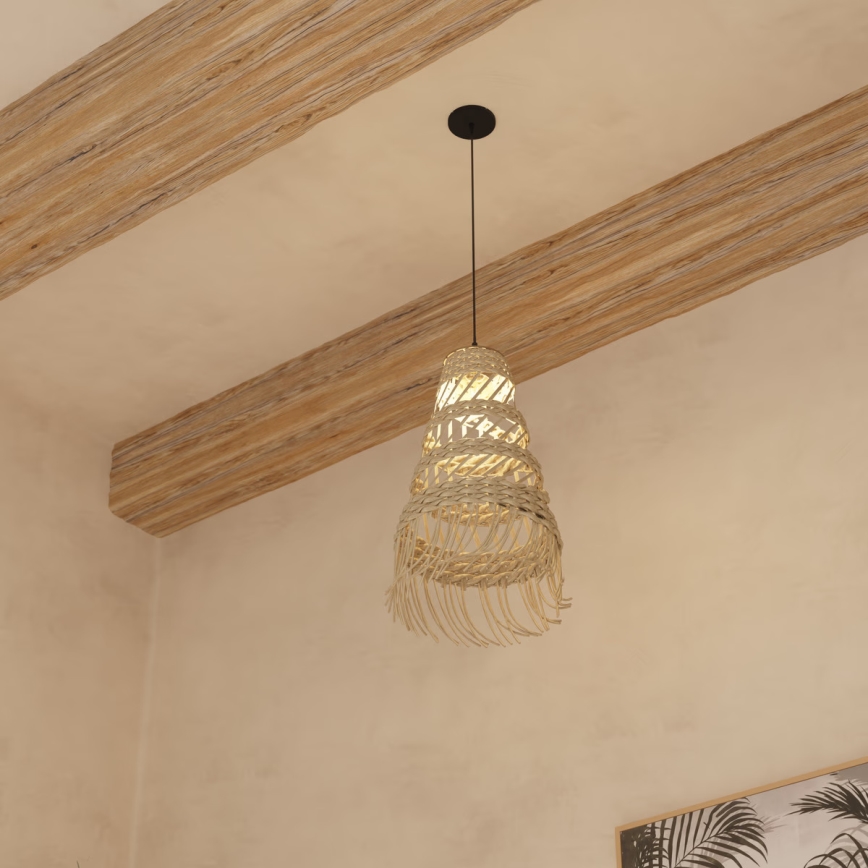 Atmosphera - Luster na sajli LAHYS 1xE27/40W/230V trska