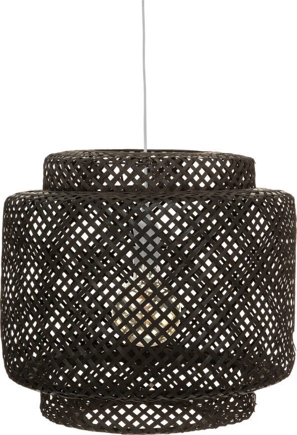 Atmosphera - Luster na sajli LIBY 1xE27/40W/230V bambus/crna
