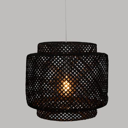 Atmosphera - Luster na sajli LIBY 1xE27/40W/230V bambus/crna