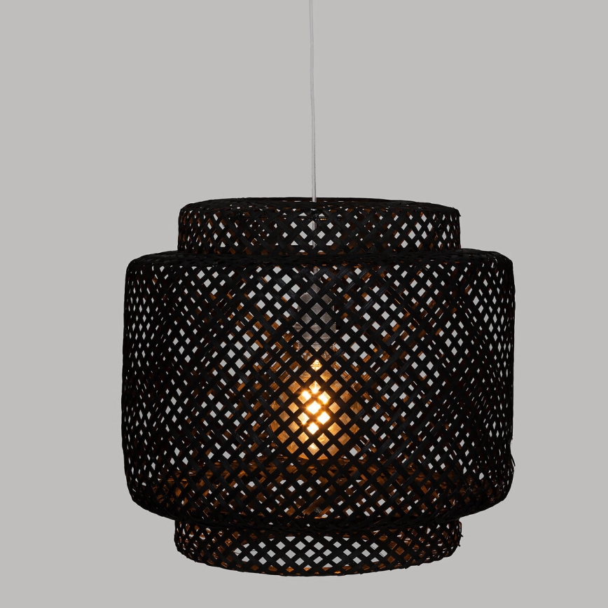 Atmosphera - Luster na sajli LIBY 1xE27/40W/230V bambus/crna