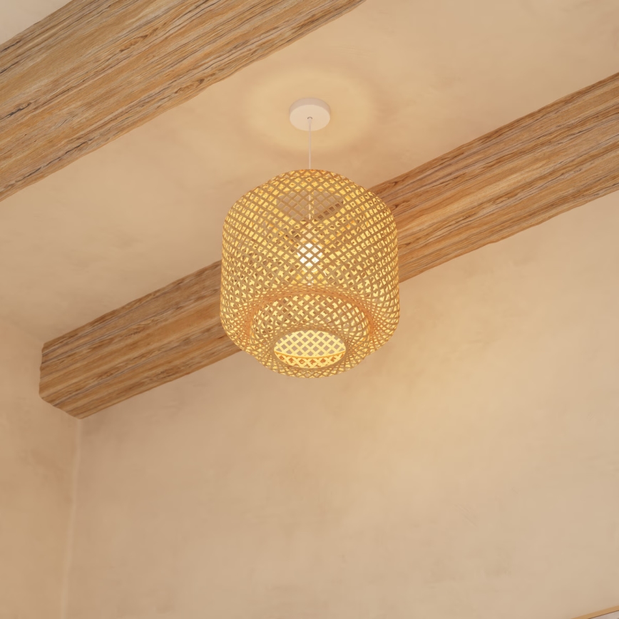 Atmosphera - Luster na sajli LIBY 1xE27/40W/230V bambus