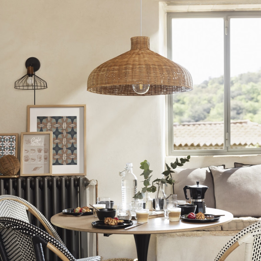 Atmosphera - Luster na sajli ORI 1xE27/40W/230V ratan