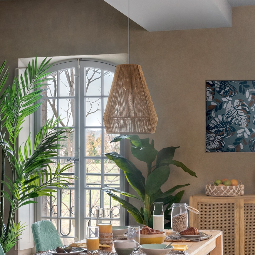 Atmosphera - Luster na sajli PALM 1xE27/40W/230V juta