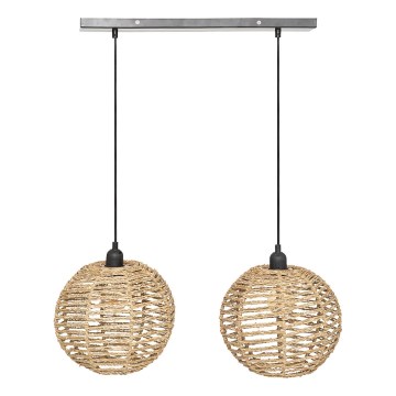 Atmosphera - Luster na sajli RANA 2xE27/40W/230V ratan