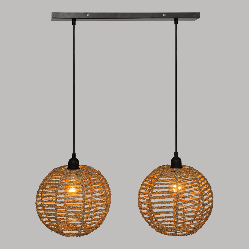 Atmosphera - Luster na sajli RANA 2xE27/40W/230V ratan