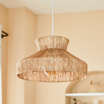 Atmosphera - Luster na sajli ZELIA 1xE27/40W/230V juta