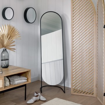 Atmosphera - Samostojeće ogledalo JEF 136x39,5 cm crno