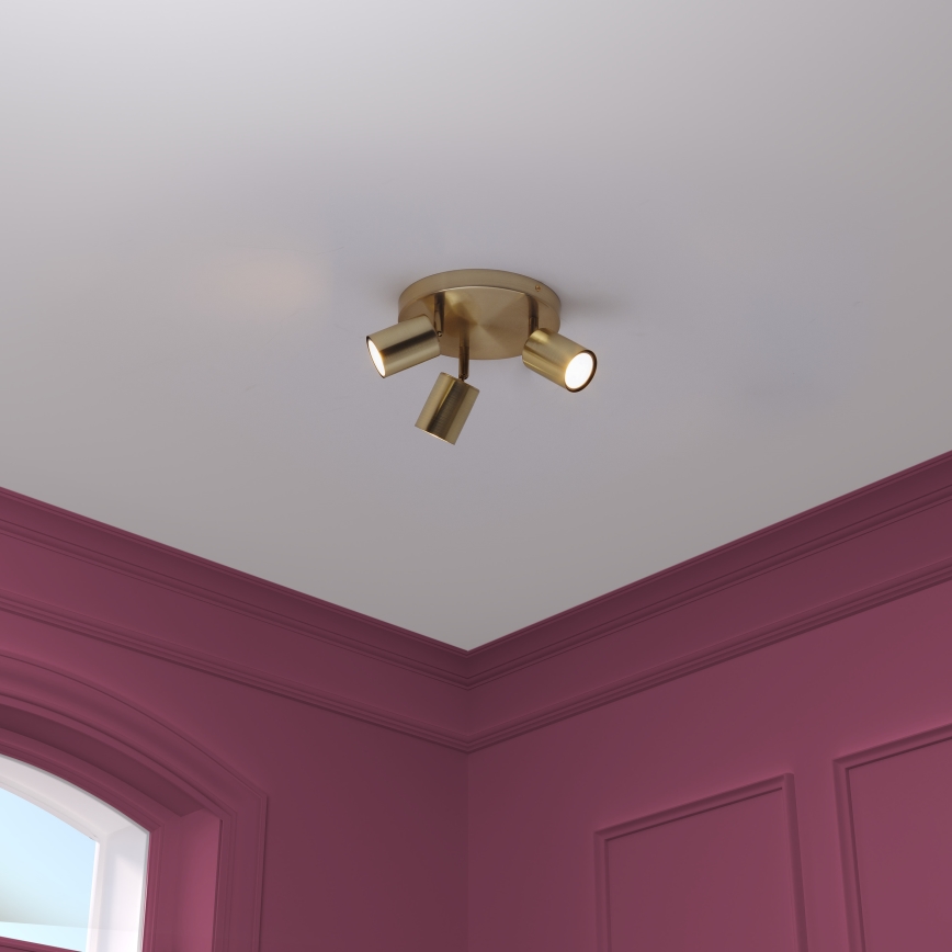 Atmosphera - Spot lampa VICO 3xGU10/25W/230V zlatna