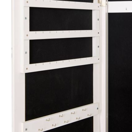 Atmosphera - Stojeće ogledalo s kutijom za nakit LEXY 158x38 cm bijelo