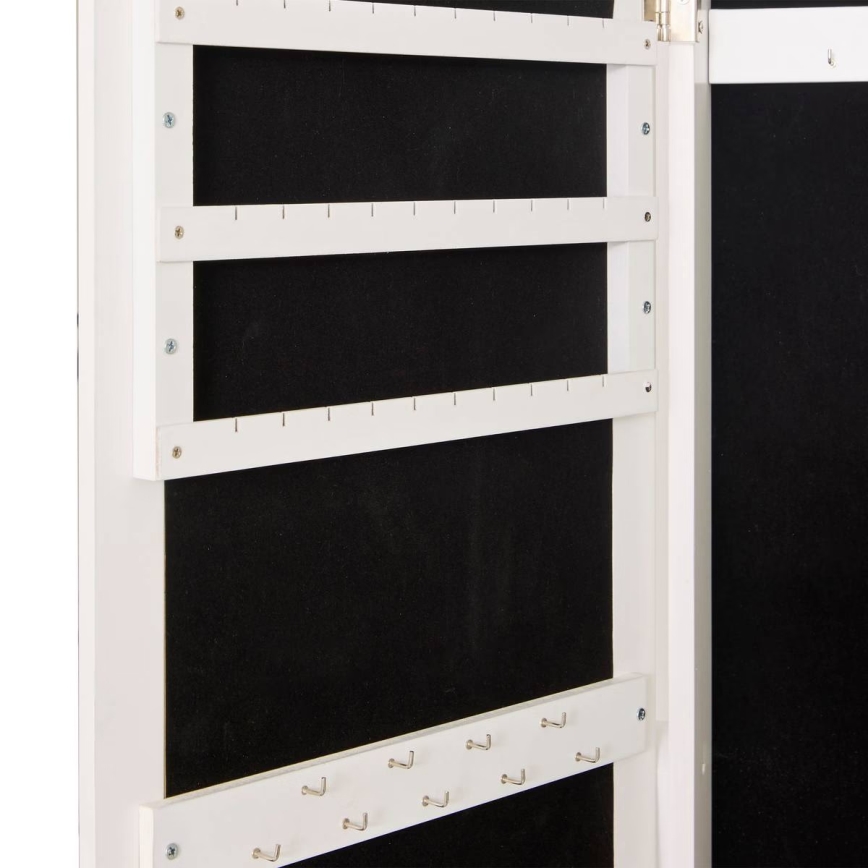 Atmosphera - Stojeće ogledalo s kutijom za nakit LEXY 158x38 cm bijelo