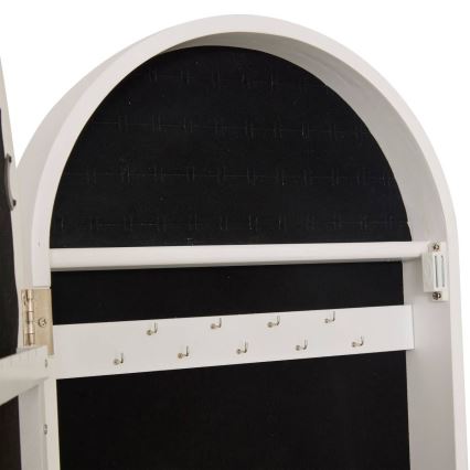 Atmosphera - Stojeće ogledalo s kutijom za nakit LEXY 158x38 cm bijelo