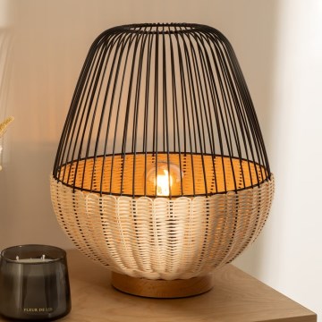 Atmosphera - Stolna lampa ANEA 1xE27/40W/230V ratan