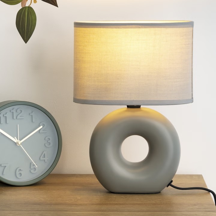 Atmosphera - Stolna lampa BARU 1xE14/40W/230V siva