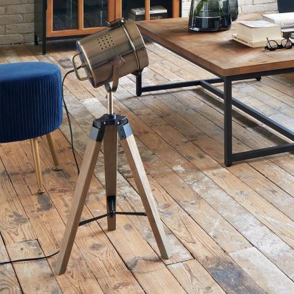 Atmosphera - Stolna lampa EBOR 1xE14/25W/230V bor/mesing