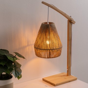 Atmosphera - Stolna lampa KARLA 1xE27/40W/230V bambus/konoplja