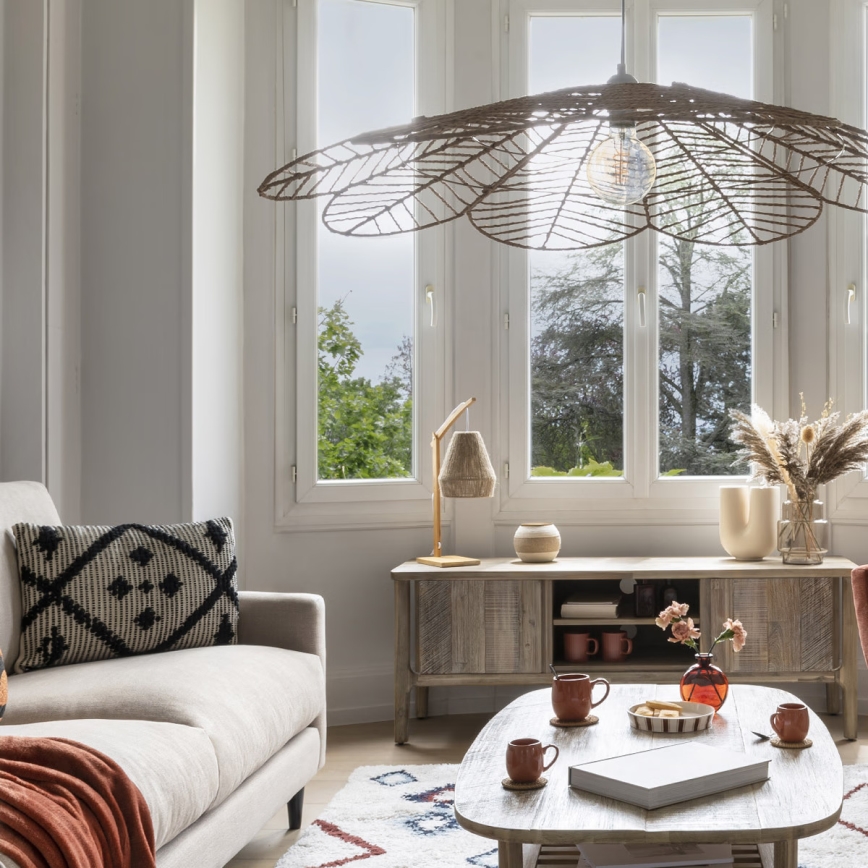 Atmosphera - Stolna lampa KARLA 1xE27/40W/230V bambus/konoplja