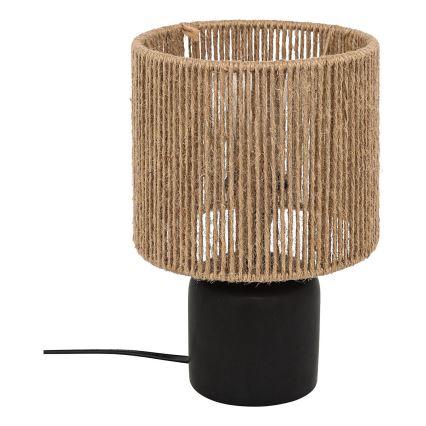 Atmosphera - Stolna lampa KOBY 1xE14/40W/230V konoplja/crna