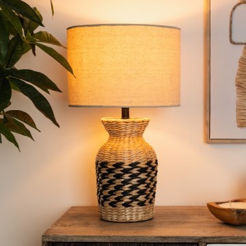 Atmosphera - Stolna lampa MENA 1xE27/40W/230V vodeni zumbul