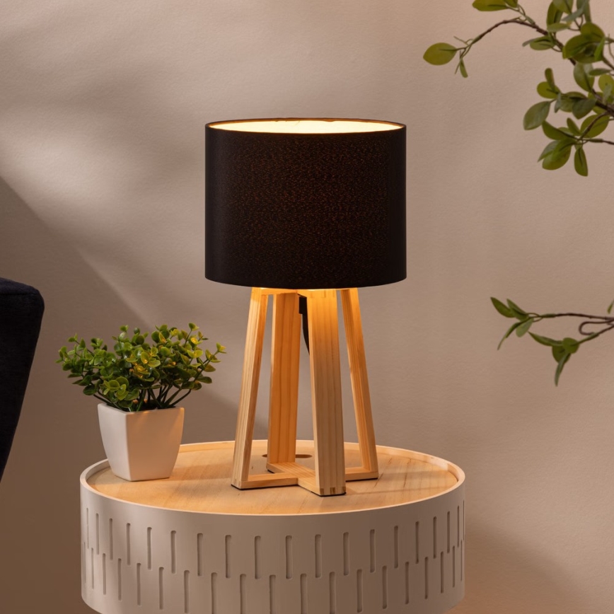 Atmosphera - Stolna lampa MOLU 1xE27/25W/230V bor/crna