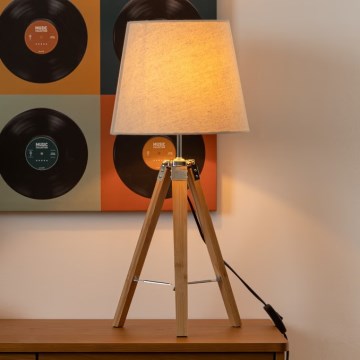 Atmosphera - Stolna lampa RUNO 1xE27/25W/230V bambus/krem