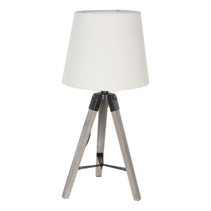 Atmosphera - Stolna lampa RUNO 1xE27/25W/230V drvo/bijela