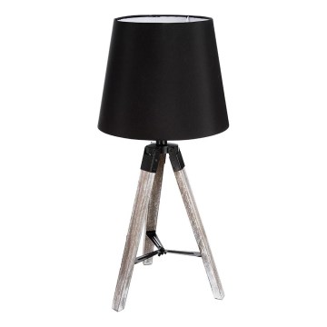 Atmosphera - Stolna lampa RUNO 1xE27/25W/230V drvo/crna