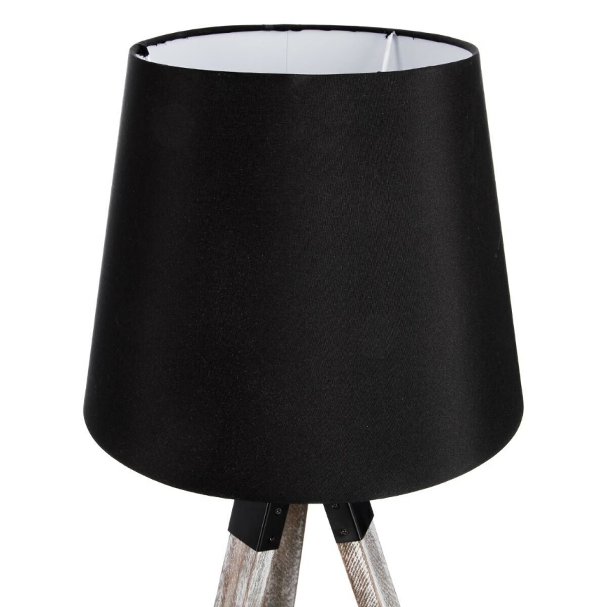 Atmosphera - Stolna lampa RUNO 1xE27/25W/230V drvo/crna