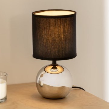 Atmosphera - Stolna lampa TIMÉO 1xE14/60W/230V sjajni krom/crna