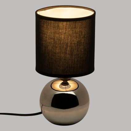 Atmosphera - Stolna lampa TIMÉO 1xE14/60W/230V sjajni krom/crna